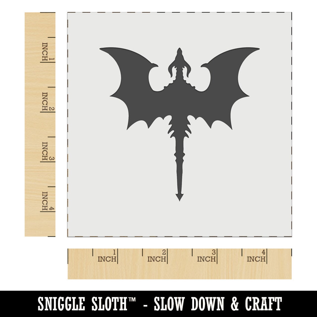 Flying Dragon with Wings Spread Wall Cookie DIY Craft Reusable Stencil